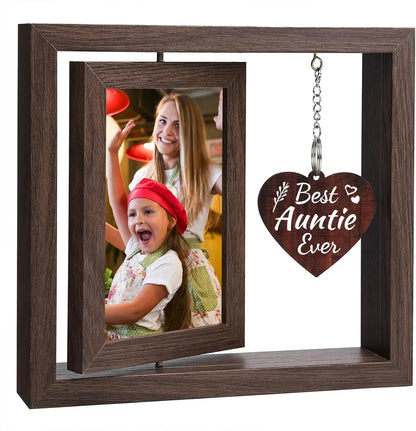 Rotatable 4x6 Photo Wooden Frame Pet Memorial Dog Cat Gift Customizable Picture Frame