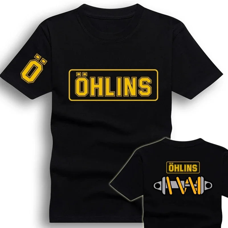 Desktop_Amazing Tees Men Ohlins Shock Suspension Car Motorcycle Sport Racing T Shirt Summer Casual Oversized men's Short sleeve