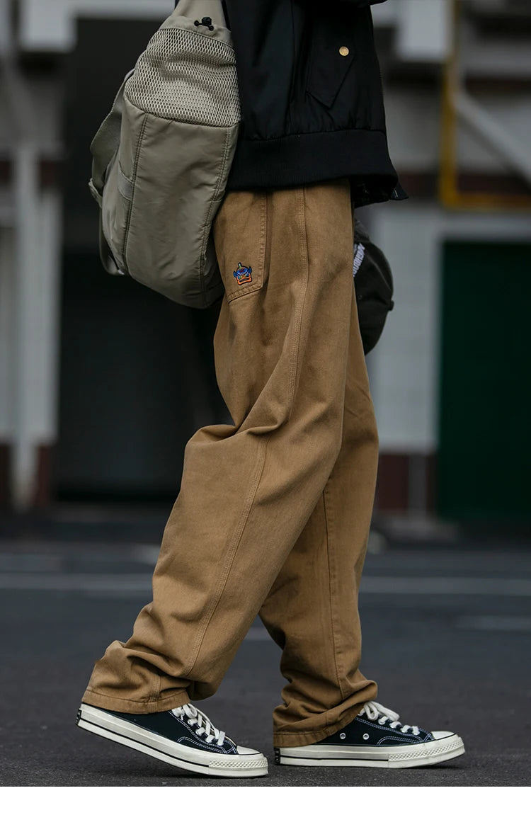 Japanese Streetwear High Quality Cargo Pants For Men Clothing Harajuku Casual Straight-Leg Trousers Korean Fashion Baggy Pants