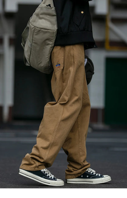Japanese Streetwear High Quality Cargo Pants For Men Clothing Harajuku Casual Straight-Leg Trousers Korean Fashion Baggy Pants