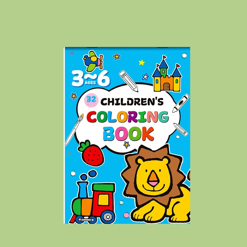 32 Pages of Painting And Graffiti Coloring Book to Learn Art, Painting, Enlightenment, And Improve Understanding Ability