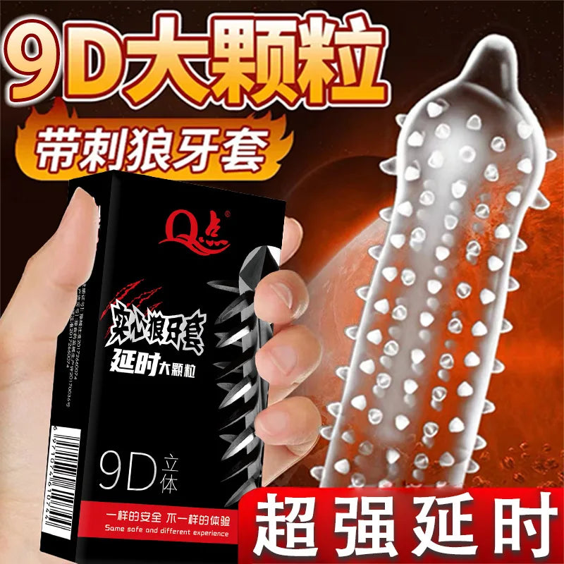 10/12PCS Super Dotted Condom Adult Sex Toys Stimulation Sleeves For Penis Male Contraception Condoms Erotic Product Sex Goods