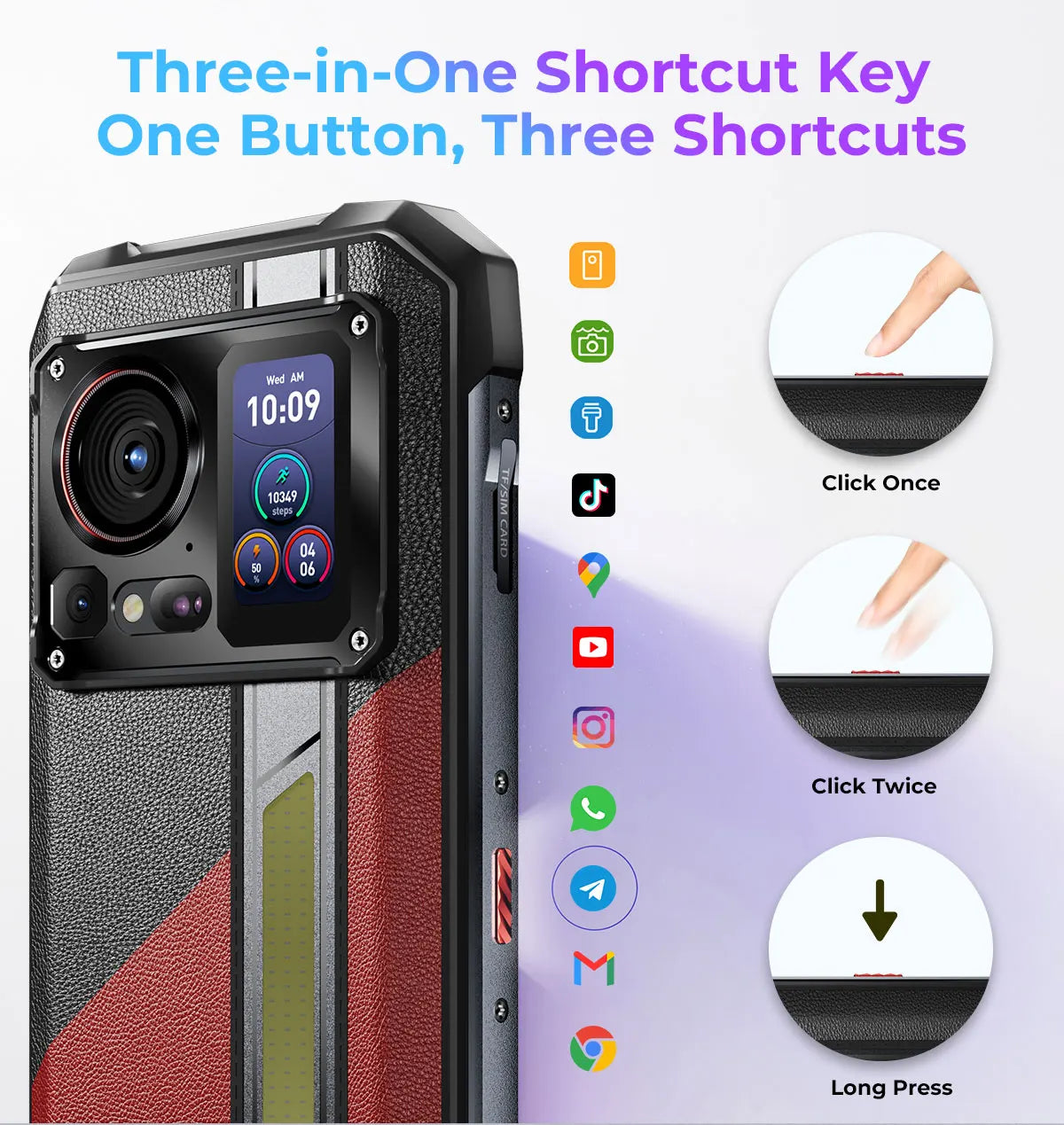 [Ship from DE] HOTWAV Hyper 7 Pro 5G Rugged Phone 200MP Android 14 6.6'' 120Hz Smartphone 36(16+20)GB 256GB 10800mAh Cell Phone