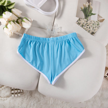 Sexy Running Elastic Sport Shorts Men's Summer Shorts Hot Pants Bar Nine Points Slim Fit Cotton Milk Silk Men's Fashion
