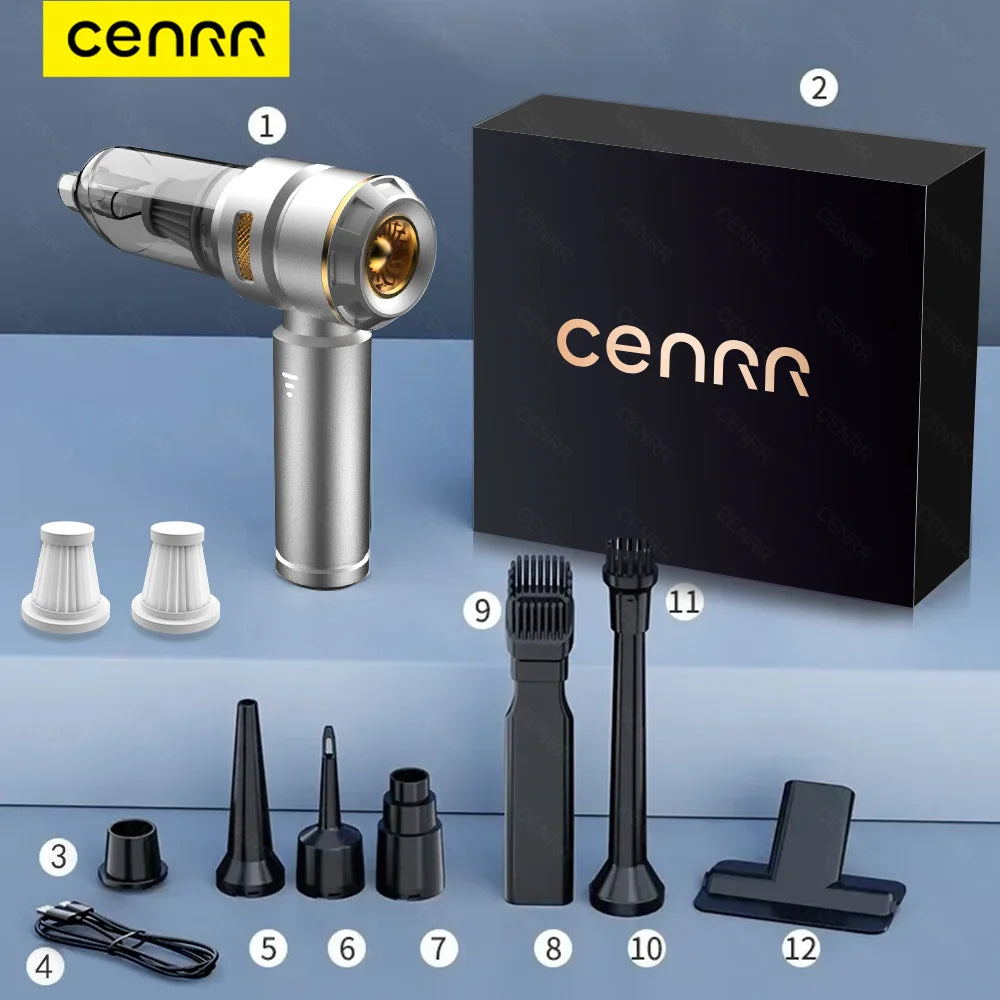 CENRR 998000PA Car Vacuum Cleaner Powerful Portable HandHeld Vacuum Cleaner For Car Wireless Cleaner Robot Car Accessories