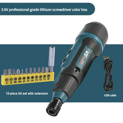 2Nm 3.6V 200r/min Electric Screwdriver Small Wireless Screwdriver Drill Screw Driver Set Rechargeable Electrician Screwdrivers