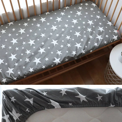 Baby Crib Fitted Sheet Newborns Bed Linen Children Cotton Cot Mattress Cover Protector For Toddler 130x70cm Allow Custom Size