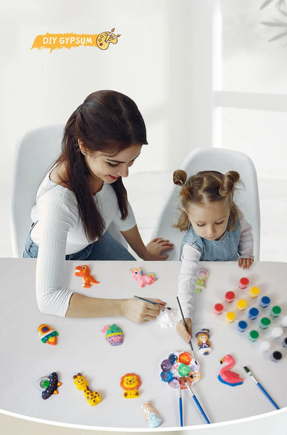 Arts and Crafts Set Painting Kit Unpainted DIY Dinosaur Space Projects Creative Blank Model Toys Graffiti Montessori Educational