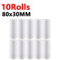 80MM Thermal Receipt Paper 3/6/10 Rolls White Paper For Mini Portable Thermal Receipt Printer For Supermarket Business Printing