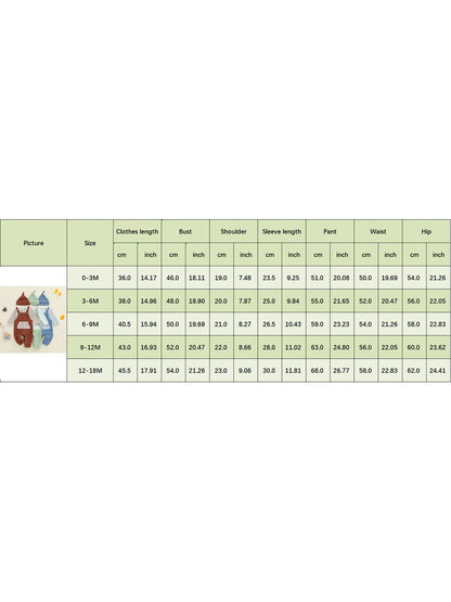 Newborn Baby Boy Fall Winter Clothes Striped Long Sleeve Romper Overall Pants Hat 3Pcs Set Cute Coming Home Outfit