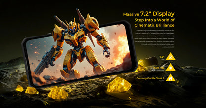 OUKITEL Rugged Phone WP60 5G 24GB(8+16) 256GB / 36GB(12+24) 512GB 7.2” HD+ 120Hz Smartphone 10000mAh 108MP Android 15 NFC