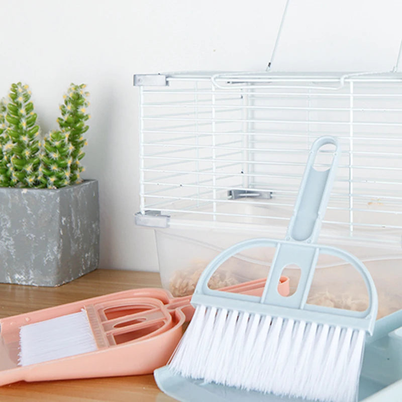 Guinea Pig Toilet Broom Accessories Cat Hamster Dustpan Small Broom Set Pet Professional Cleaning Tools Rabbit Pooper Scooper