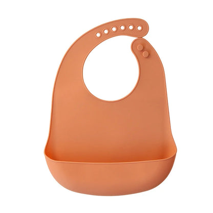 1PC Portable Baby Silicone Bib Ultra-thin Silicone Drool Bag Waterproof And Easy To Clean A Bib For Feeding Children And Infants