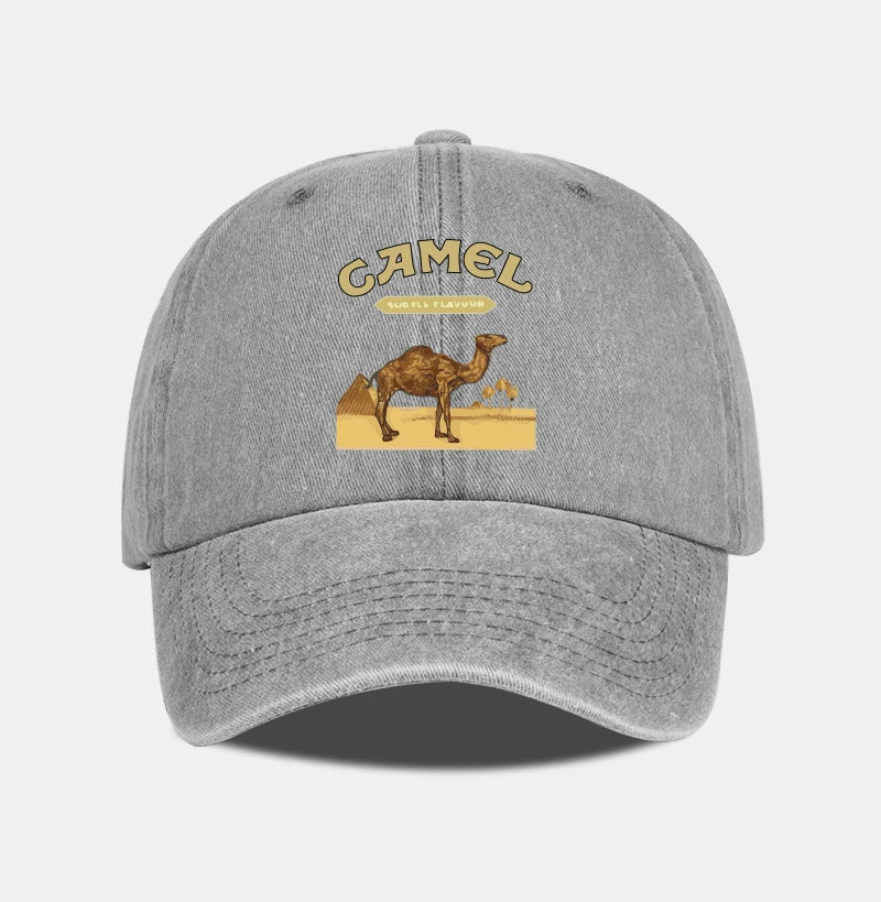 1-Piece Camel Print Baseball Cap Classic Minimalist Retro Style Breathable Soft Fabric Perfect for Work and Daily Wear Adjustabl