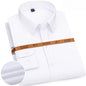 New Men's Solid Color Business Shirt Formal Fashion Thin Classic Basic Casual Slim White Long Sleeve Social Shirt Men Clothes