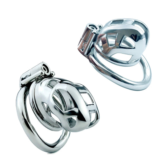 Stainless Steel Male Chastity Cage Penis CB Lock Device Metal Cage BDSM Erotic Infidelity Prevention Device Gay Adult Sex Toys
