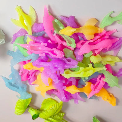 5-20Pcs Colorful Finger Catapult Noctilucent Dinosaur Games Birthday Shower Favor Giveaway Christmas Carnival Party Gift