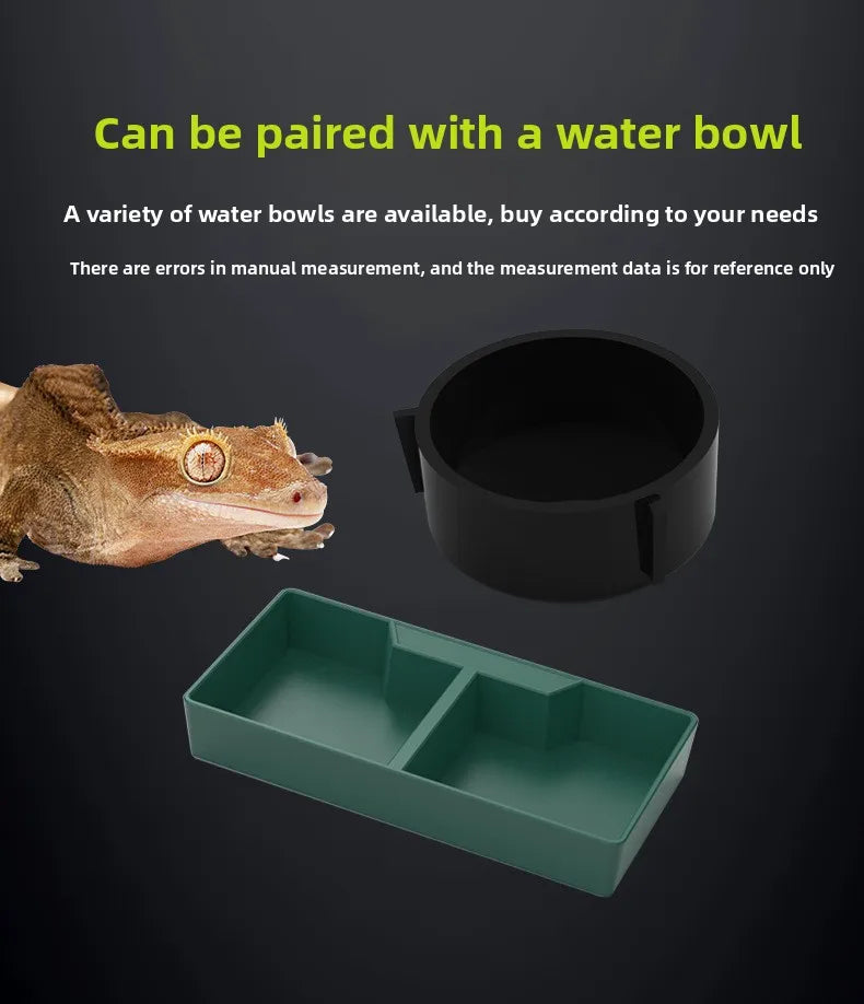 NOMOY Magnetic Sliding Lid Reptile Enclosure - Dual Opening Critter Cage for Crested Geckos, Frogs, Lizards, Snakes & Silkworms