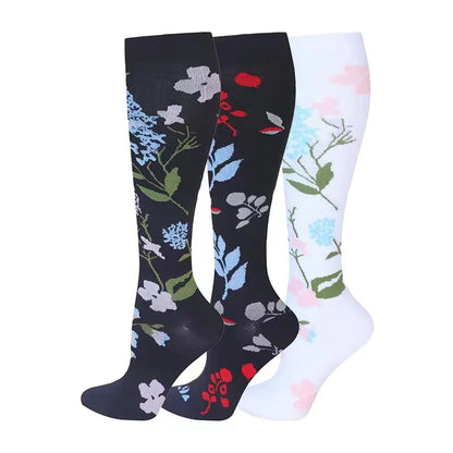 58 Styles 3 Pairs/Pack Compression Socks Knee High 30MmHg  Women Men Sports Socks Edema Diabetes Varicose Veins Running Socks