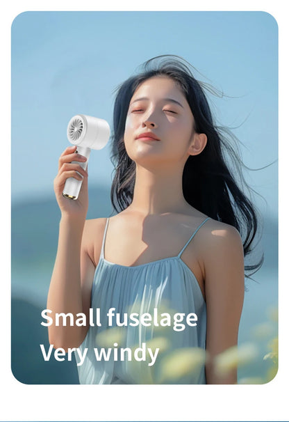 100 Speed High-speed Handheld Fan Usb Rechargeable Mini Portable Charging Turbo Fan Desktop Small Fan Outdoors Travel