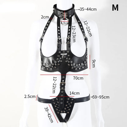 Sex Suit Harness Women,Slave Bondage Restraints Cosplay Sexy Lingerie Sex Toys for Couples BDSM Collar Bra Open Breast Underwear