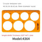 Geometric Drawing Template Set With Measuring Ruler - Yellow Transparent Plastic Tools+Bonus PE Zipper Bag - For Architecture