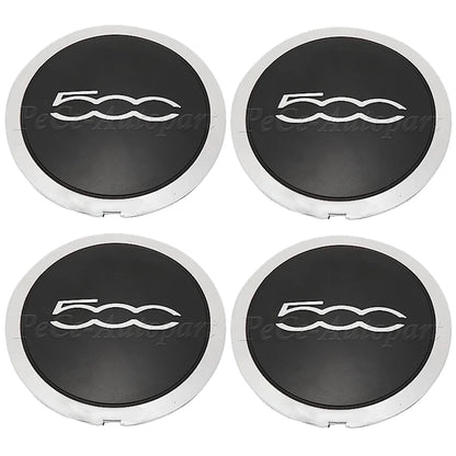 4Pcs 133mm For Fiat 500 New Hubcap Wheels Centre Hub Caps 68078419AC 68078421AC 51884863 Silver/Red Dust Cover