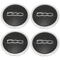 4Pcs 133mm For Fiat 500 New Hubcap Wheels Centre Hub Caps 68078419AC 68078421AC 51884863 Silver/Red Dust Cover