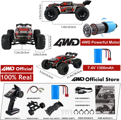 4WD 1:16 80KM/H Super Brushless 50KM/H Brushed RC Car 4x4 Off Road Remote Control High Speed Drift Racing Truck Buggy Toy Gift