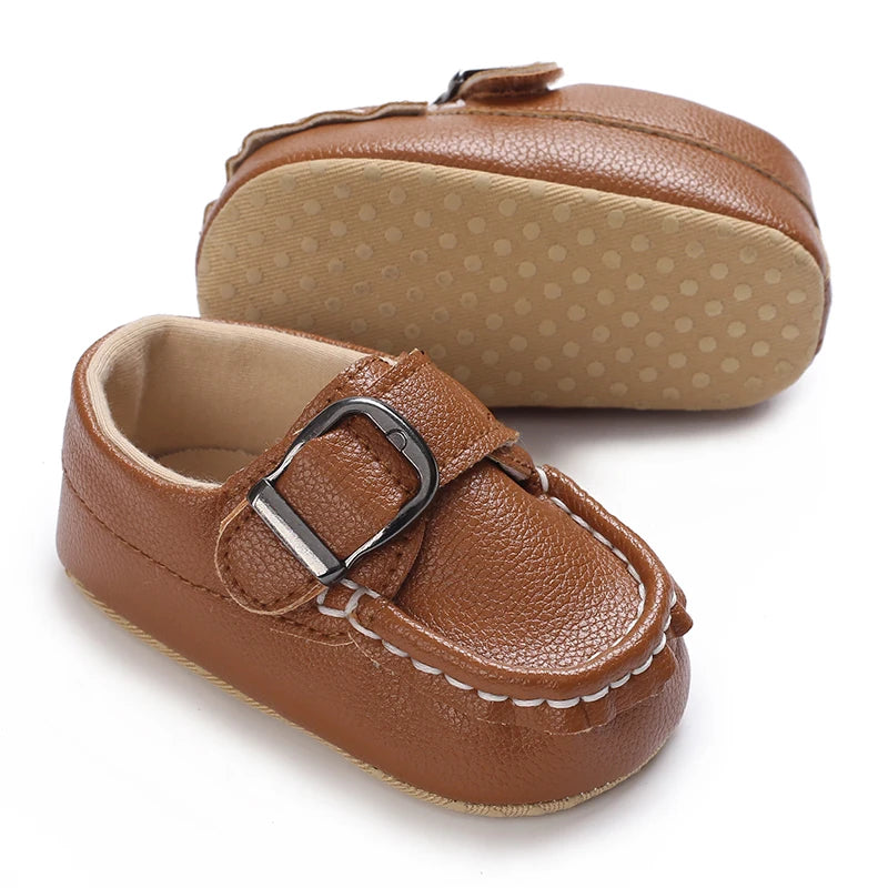 HAIZHIW 0-18M Baptism Newborn Baby Prewalker Girls Boys Casual Shoes Leather Non-Slip Soft-Sole Infant Toddler First Walkers