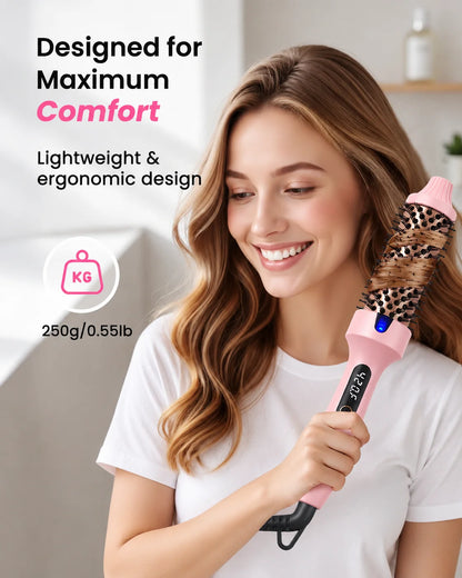 Thermal Brush Blowout Boost 1.5 inch Heated Round Brush for Blowout Look Dual Voltage Negative Ion Technology 6 Temperature Mode