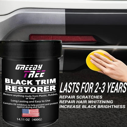 Automotive Plastic Repair Agent-Interior and Exterior Plastic Polishing Wax, Scratch Repair Anti-Aging Cream, Suitable for Tires