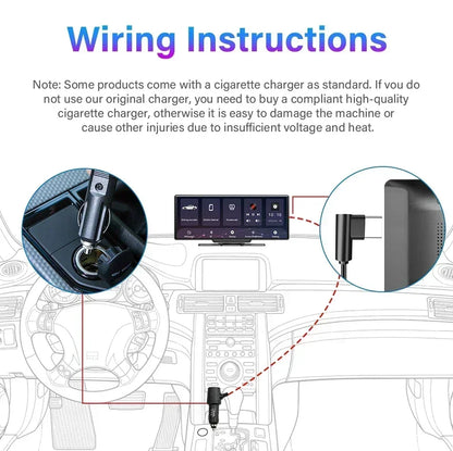 10.26 inch Car Play Screen,Wireless CarPlay & Android Auto Dash Cam Rear Camera Multimedia Stereo,AUX FM Radio,Car Touchscreen