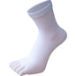 5Pairs Toe Socks Crew Socks Men and Women Five Fingers Socks Breathable Cotton Socks Sports Running Solid Color as Birthday Gift