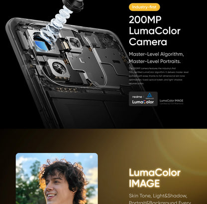 realme 16 Pro+ 5G Smartphone 8G+256G/12G+512G Curved AMOLED Display 144Hz 6.8", Battery 7000mAh, Camera 200MP OIS, IP69K, Quick Charge 80W, Dual SIM, Next AI