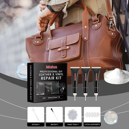 60ml Car Care Kit Liquid Leather Skin Refurbish Repair Tool Auto Seat Sofa Coats Holes Scratch Cracks Restoration Black