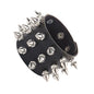 New Punk Dark PU Bracelet For Women Men Hip Hop Rock Chain Multi Layered Bracelet Trend Retro Gothic Jewelry Dancer Accessories