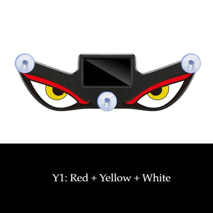 Solar Demon's Eye Car Lights Dynamic Expression Led Light Ambience Lamp Decoration Rechargeable Warning Lamps with Suction Cups