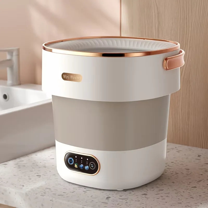 15L Portable Small Washing Dryer Machine Collapsible Washer with Spin Apartment Travel Socks Underwear Panties Washing Machine