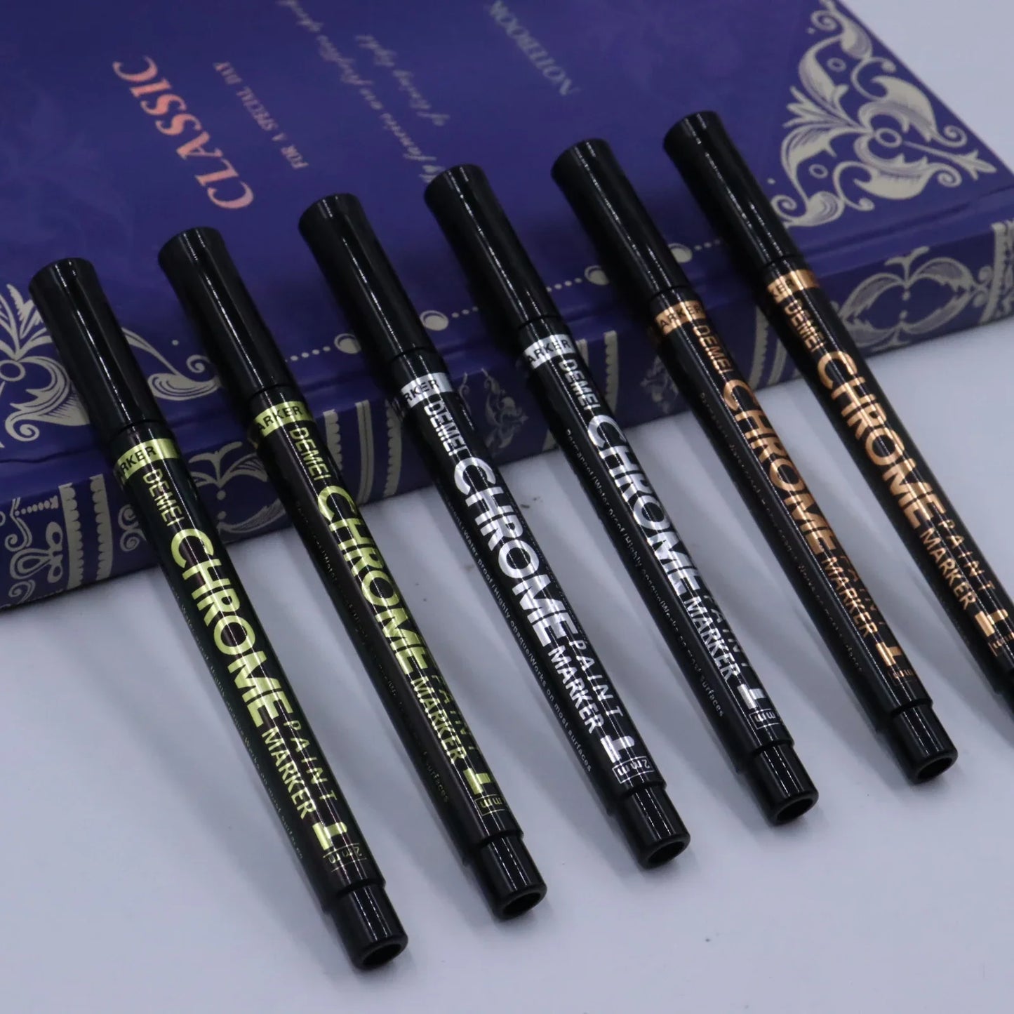 3 Pcs Mirror Marker Pen DIY Reflective Paint Pens Mirror Markers Chrome Gold SILVER Marker Signature Car Styling Art Craftwork