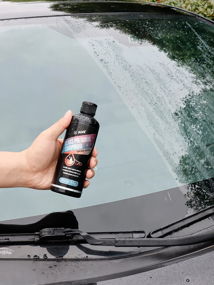 Glass Film Remover Car Glass Polishing Compound Windshield Cleaner Film Coating Oil Paste Film Emoval Cream Stains Auto Detail