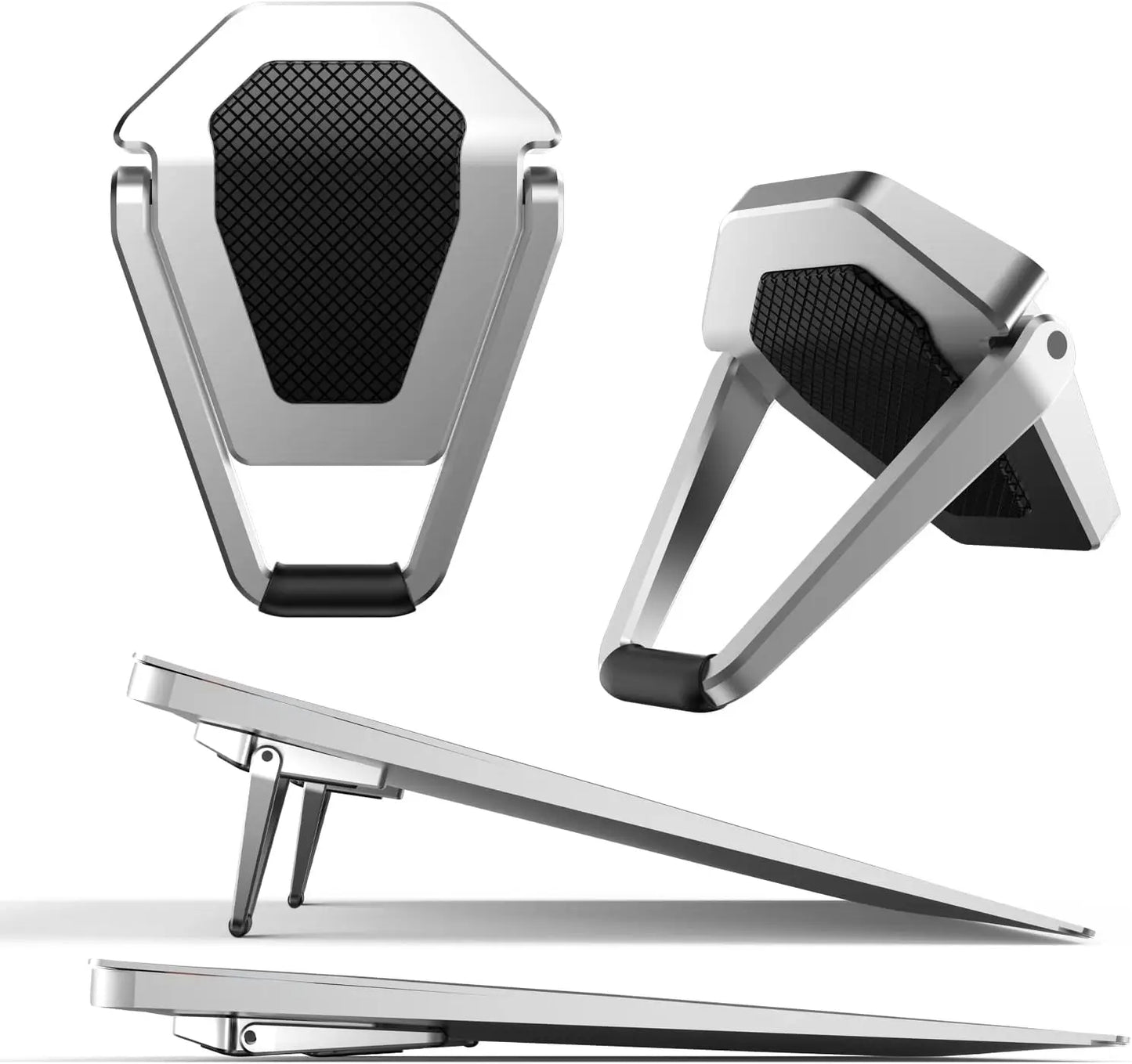 Portable Invisible Laptop Stand, Mini Aluminum Cooling Pad,Computer Keyboard Mount Kickstand, Ergonomic Lightweight Laptop Stand