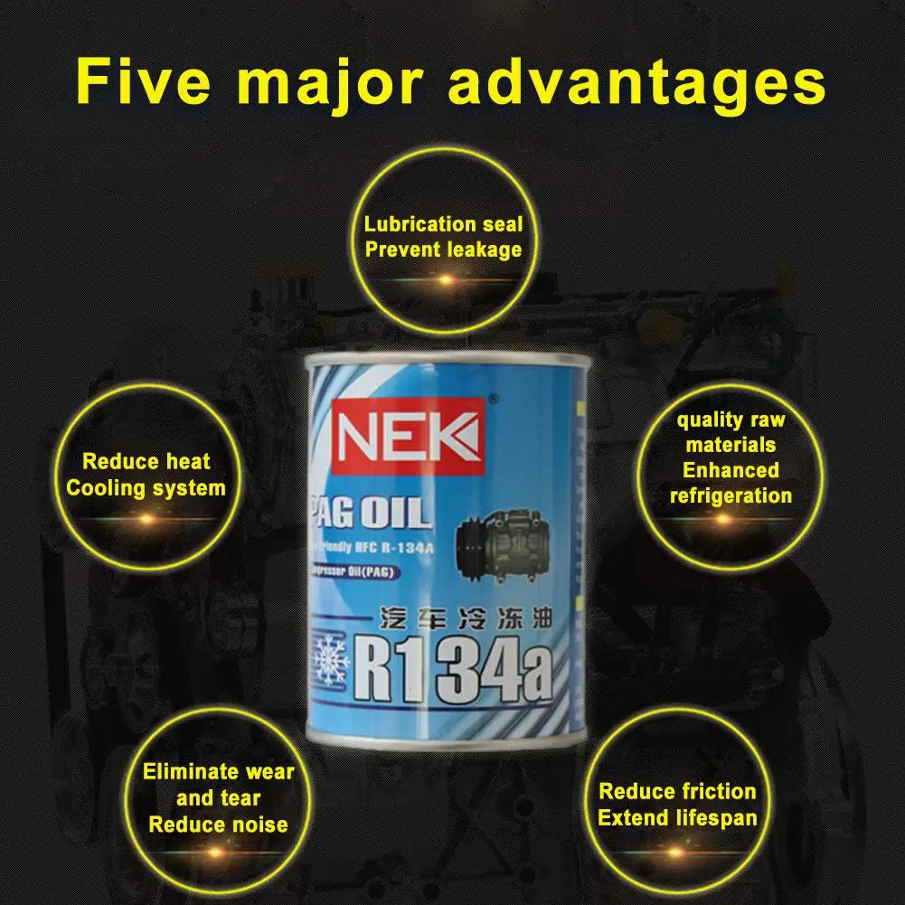 1/2/3pcs Auto R134a Refrigerant Oil Compressor Oil Automotive A/C AC Air Conditioning System Refrigerant For Car Truck Accessory