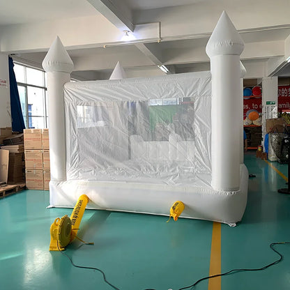 Inflatable Bounce House 5.6*3.3*3M White Jumping Castle For Kids Bouncy Castle Withe For Kids Outdoor Toys With Blower Slide