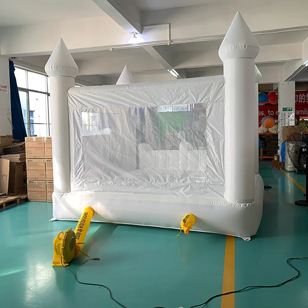Inflatable White Bounce House With Slide 5.6*3.3*3M Jumping Castle For Kids Bouncy House Withe For Children Outdoor Toys Slide