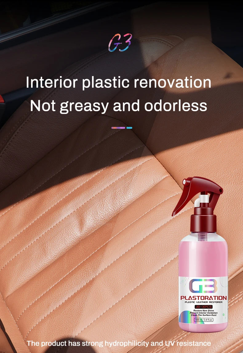 Car Plastic Restorer Back To Black Gloss Car Cleaning Products Plastic Leather Restore Polish And Repair Coating G3 PLASTORATION