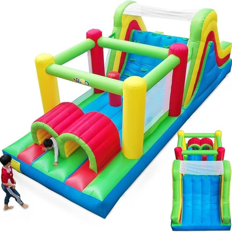 6.5*3*2.5m Giant Inflatable Jumping Castle Big Bounce House With Large Slide Trampoline Inflatable Bouncer Obstacle Slides
