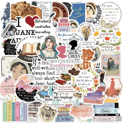 10/50/100pcs Mix Kawaii Smut Bookish Dark Romance Reading Book Stickers Aesthetic DIY Scrapbooking Notebook Laptop Phone Sticker
