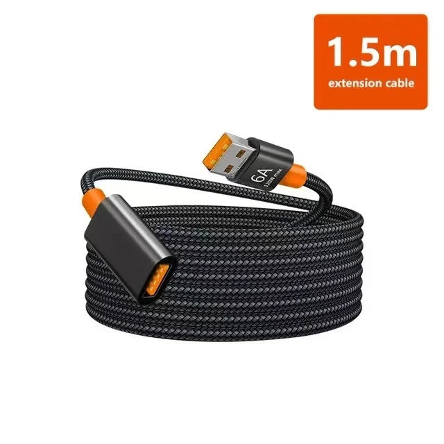 6A USB 3.0/2.0 USB Extension Cable for Smart Laptop PC TV Xbox One SSD USB Extension Cable Extender Cord Mini Fast Speed Cable
