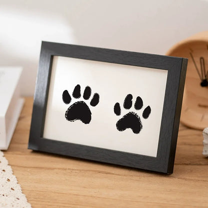5 Inch Solid Wood Picture Frame Inkless Ink Pad Kit Baby Hand Foot Print Pet Paw Imprint Frame Keepsake Decor Indoor Display